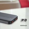 Power bank V-TAC 10000mAh czarny 2xUSB type C szybki 22,5W V-TAC VT-10000-B